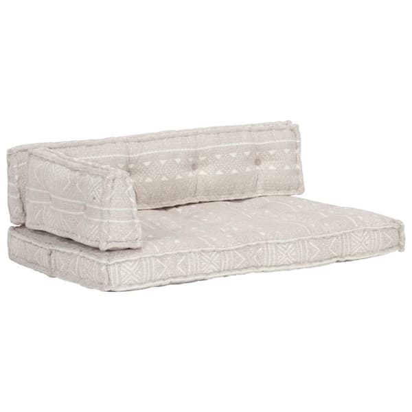 vidaXL hynde til pallesofa stof patchwork lysebrun