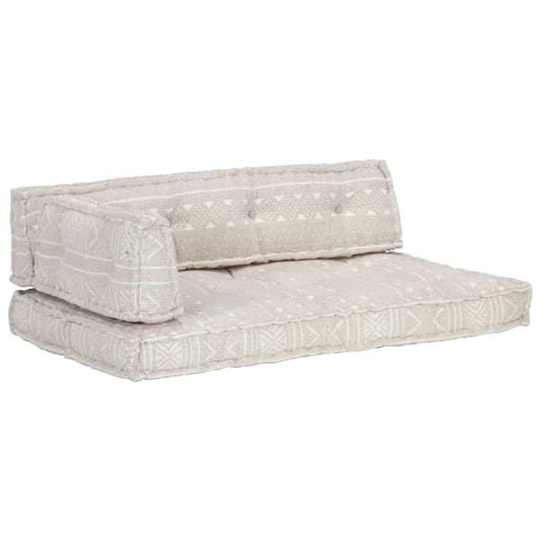 vidaXL hynde til pallesofa stof patchwork lysebrun