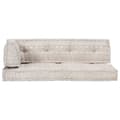 Miniatyrbillede 2 af 9: vidaXL hynde til pallesofa stof patchwork lysebrun