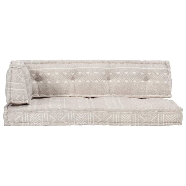 vidaXL hynde til pallesofa stof patchwork lysebrun