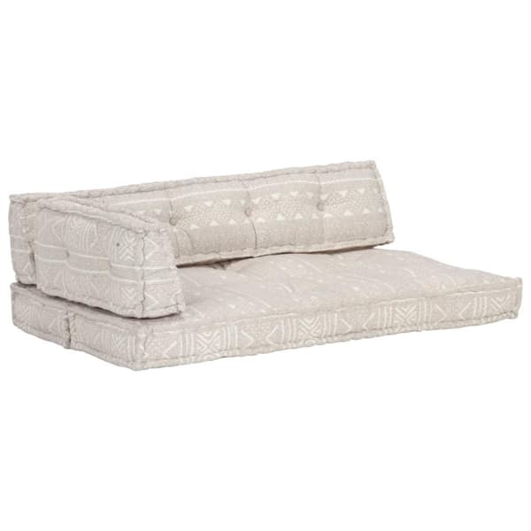 vidaXL hynde til pallesofa stof patchwork lysebrun
