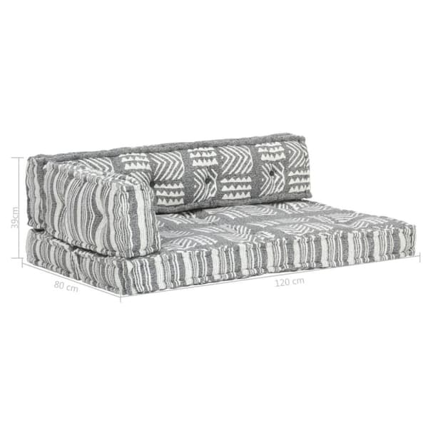 vidaXL hynde til pallesofa stof patchwork grå