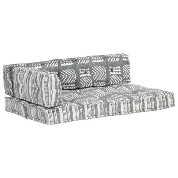 vidaXL hynde til pallesofa stof patchwork grå