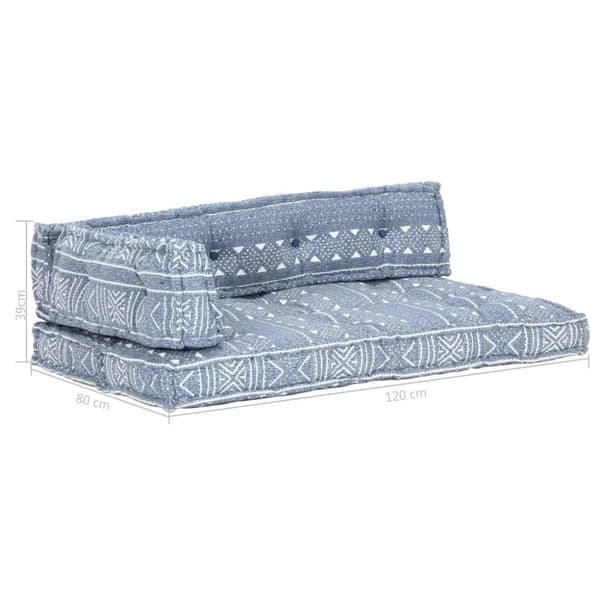 vidaXL hynde til pallesofa stof patchwork indigo