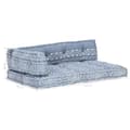 Miniatyrbillede 5 af 9: vidaXL hynde til pallesofa stof patchwork indigo