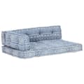 Miniatyrbillede 8 af 9: vidaXL hynde til pallesofa stof patchwork indigo