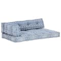 Miniatyrbillede 9 af 9: vidaXL hynde til pallesofa stof patchwork indigo