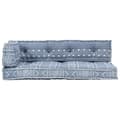Miniatyrbillede 2 af 9: vidaXL hynde til pallesofa stof patchwork indigo