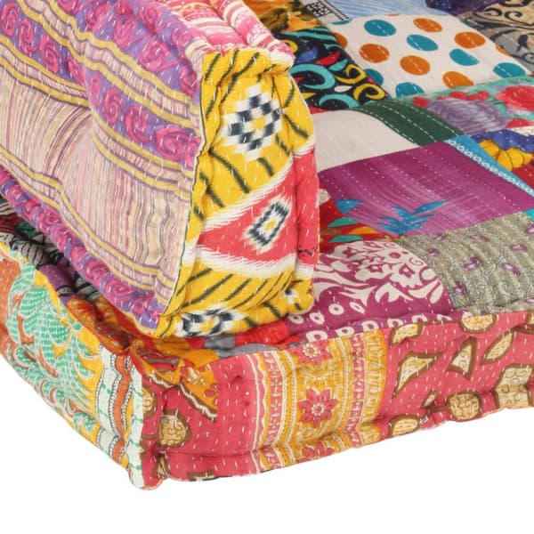 vidaXL hynde til pallesofa stof patchwork flerfarvet