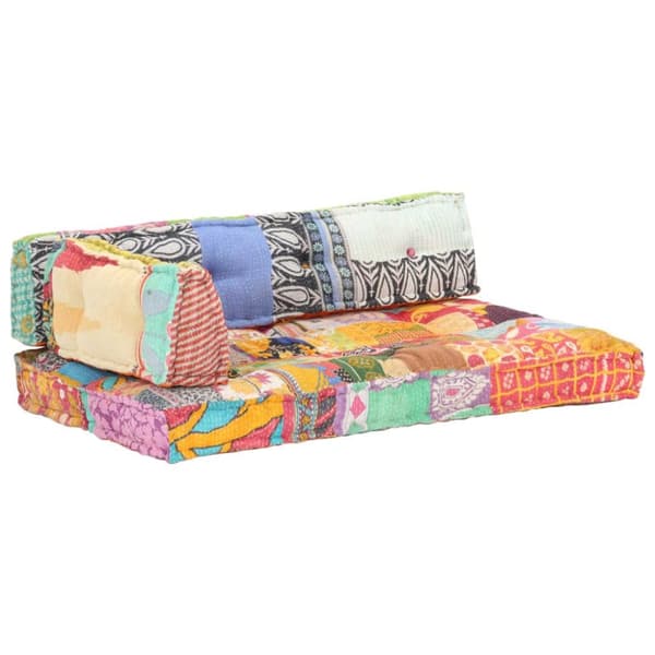 vidaXL hynde til pallesofa stof patchwork flerfarvet