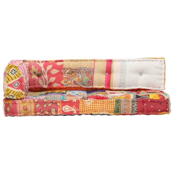 vidaXL hynde til pallesofa stof patchwork flerfarvet