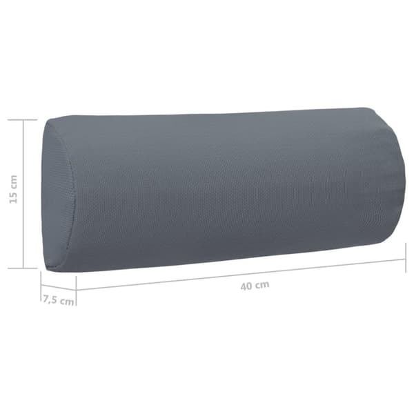vidaXL nakkestøtte til havestol 40x7,5x15 cm textilene grå