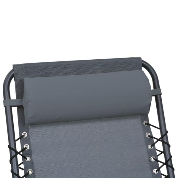 vidaXL nakkestøtte til havestol 40x7,5x15 cm textilene grå