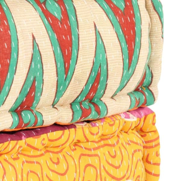 vidaXL puf med patchwork 60x70x36 cm stof
