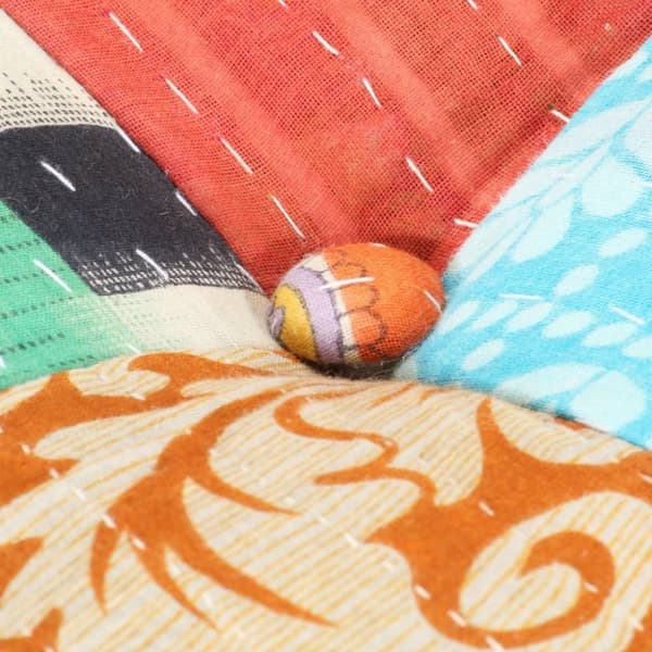 vidaXL puf med patchwork 60x70x36 cm stof