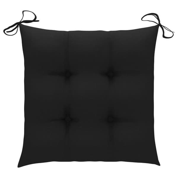 vidaXL Stolsdynor 4 st svart 40x40x7 cm oxfordtyg