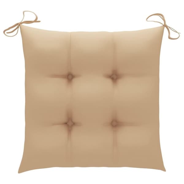 vidaXL stolehynder 6 stk. 40x40x7 cm oxfordstof beige