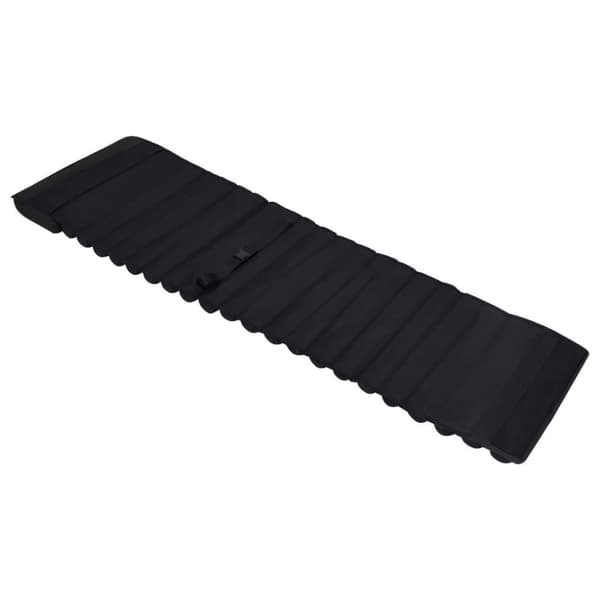 vidaXL Solsengpute svart semsket skinn