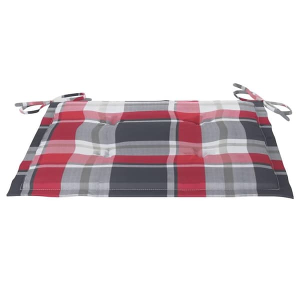 vidaXL hynder til havestol 6 stk. 50x50x3 cm oxfordstof rødternet