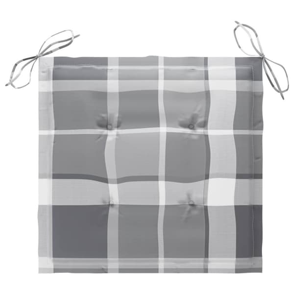 vidaXL hynder til havestol 6 stk. 50x50x3 cm oxfordstof gråternet