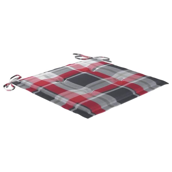 vidaXL hynder til havestol 2 stk. 50x50x3 cm oxfordstof rødternet