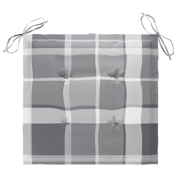 vidaXL hynder til havestol 2 stk. 50x50x3 cm oxfordstof gråternet