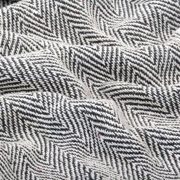 vidaXL plaid 125x150 cm bomuld sildebensmønster marineblå