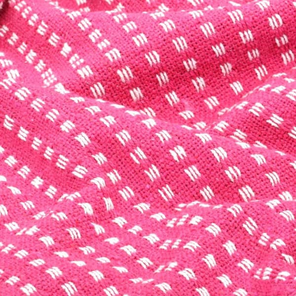 vidaXL plaid bomuld firkanter 160 x 210 cm lyserød