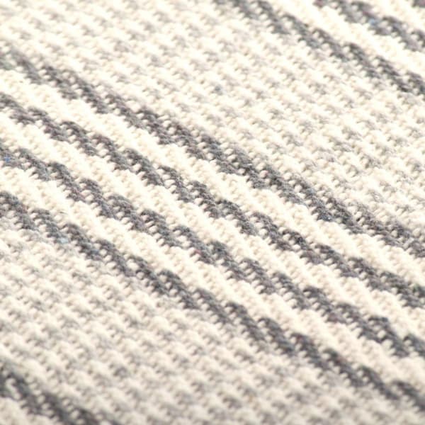 vidaXL plaid 125x150 cm bomuld stribet grå og hvid