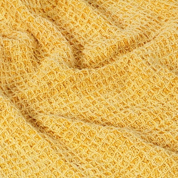 vidaXL plaid 220 x 250 cm bomuld sennepsgul