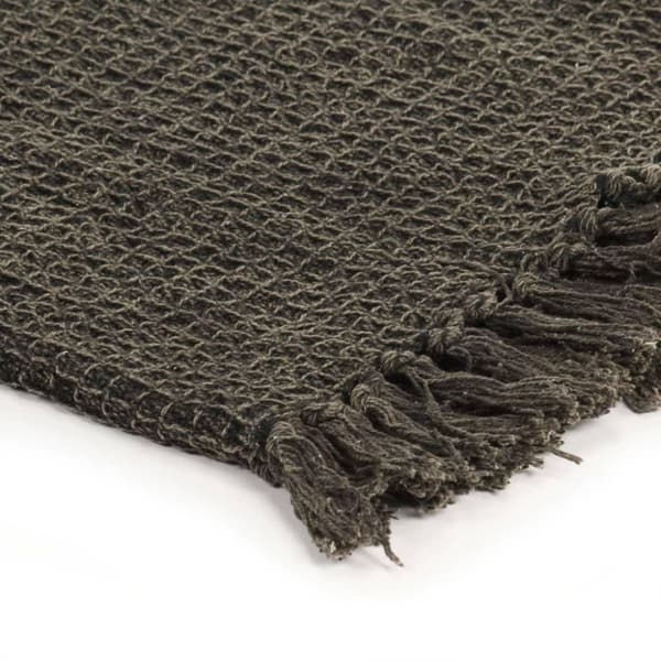 vidaXL Filt bomull 160x210 cm antracit/brun