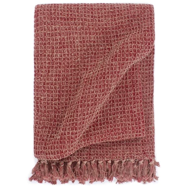 vidaXL plaid 160 x 210 cm bomuld bordeauxfarvet
