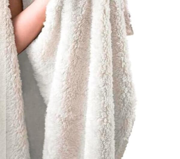 Plush Filt Pläd Färgglada Blommor ca 140 cm x ca 185 cm