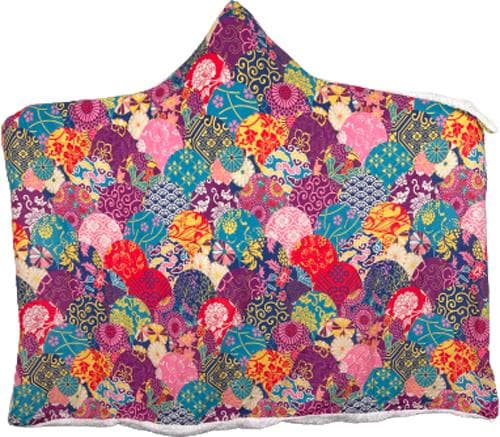 Plush Filt Pläd med Blommor och Mönster ca 190 cm x ca 150 cm