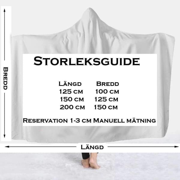 Plush Filt Pläd med Huva Unicorn ca 150 cm x ca 125 cm