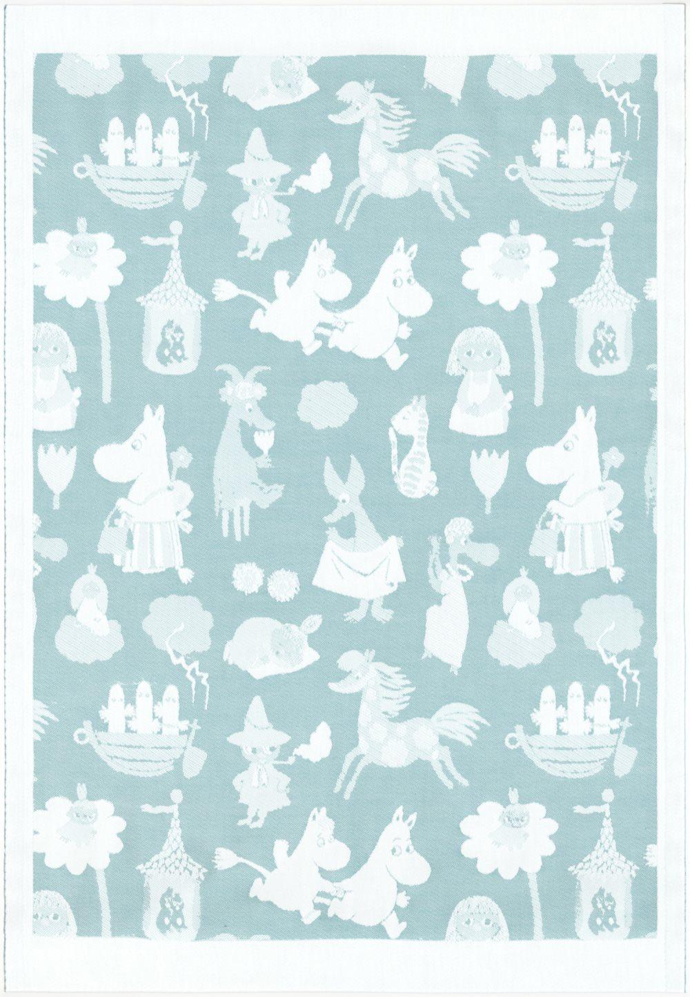 Babyfilt, mumindalen ifrån Ekelunds, turkos