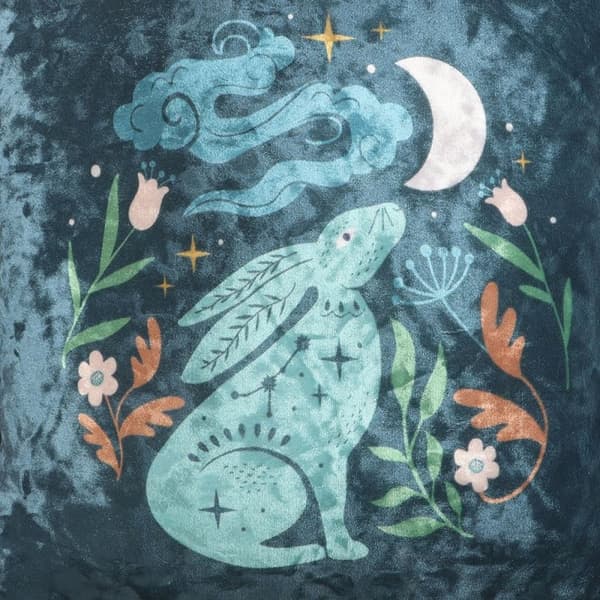 Something Different Midnight Hare Square Kudde