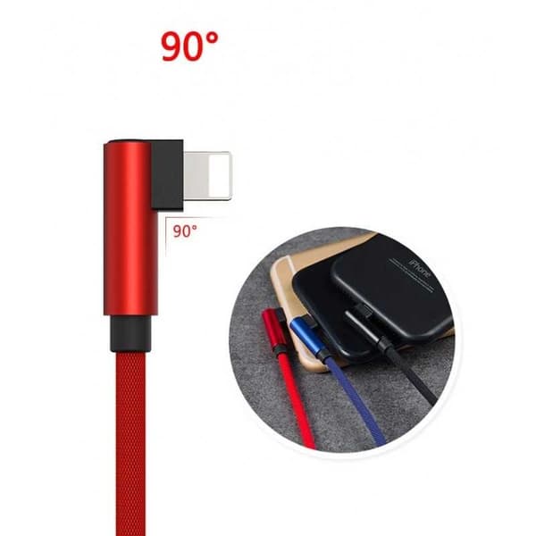3m Slitstark Flätad Metallic Lightning Kabel Quick Charge 3.0