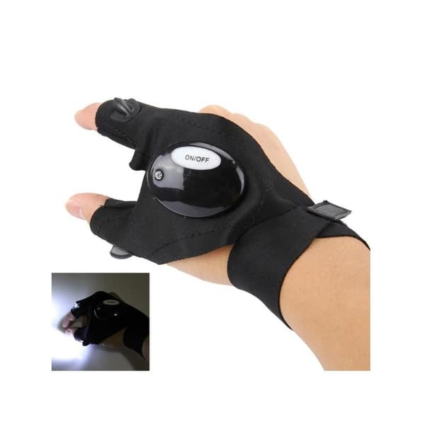 Handske med Dubbel LED-lampa Höger