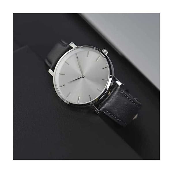Klockarmband Svart PU-Läder 18/20/22mm - Stålspänne
