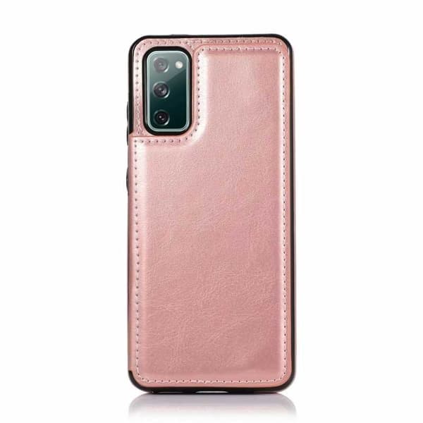 Samsung S20 FE Iskunkestävä kotelo, 3-taskuinen Flippr Rose Gold