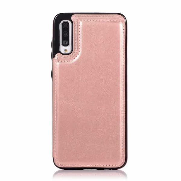 Samsung A50 iskunkestävä kotelo, 3-taskuinen Flippr Rose Gold
