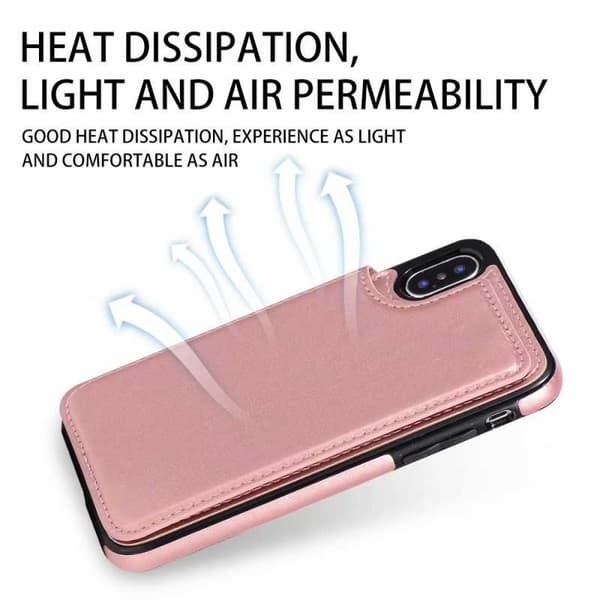iPhone XS Max Stødsikker Cover Kortholder 3-SLOT Flippr Rose Gold