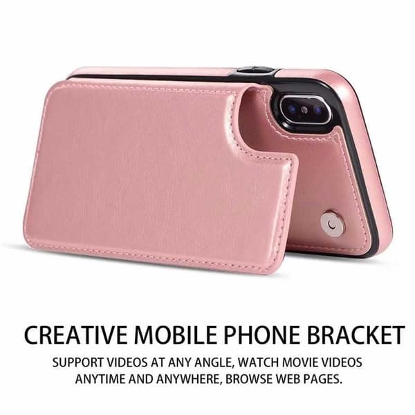 iPhone XS Max Stødsikker Cover Kortholder 3-SLOT Flippr Rose Gold