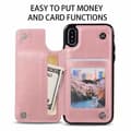 Miniatyrbillede 7 af 7: iPhone XS Max Stødsikker Cover Kortholder 3-SLOT Flippr Rose Gold