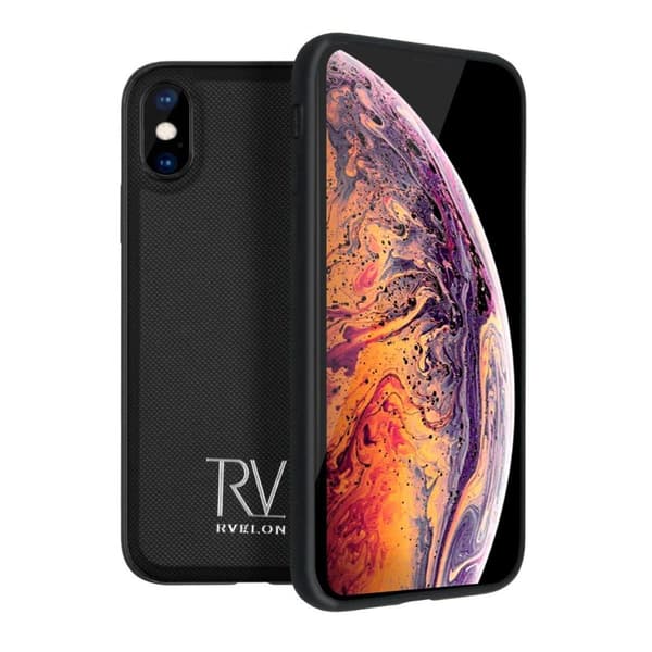 iPhone XS Max Plånboksfodral Magnet Rvelon - Svart