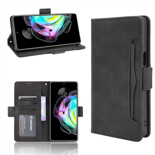 Motorola Edge 20 tegnebog etui PU læder 6-LOMMES Winston V3