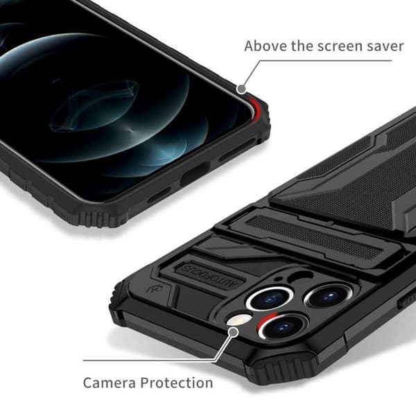 iPhone 12 Pro Slagfast Shell Kickstand & Kortrum ThinArmor V3