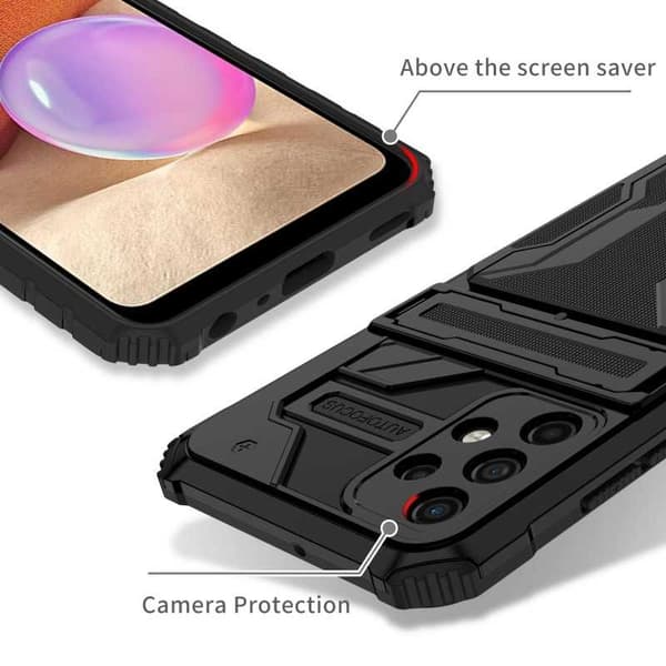 Samsung A32 4G Stöttåligt Skal Kickstand & Kortfack ThinArmor V3