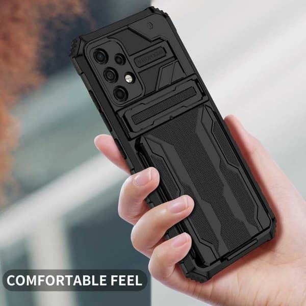 Samsung A32 4G Stöttåligt Skal Kickstand & Kortfack ThinArmor V3